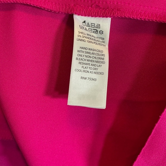 Rachel Zoe One-Shoulder Cascade Ruffle Midi Dress in Fuchsia Pink Size 12 NWT - Picture 10 of 10